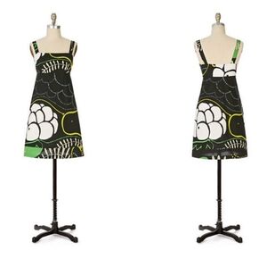 Marimekko Black and Green Floral Mini Dress